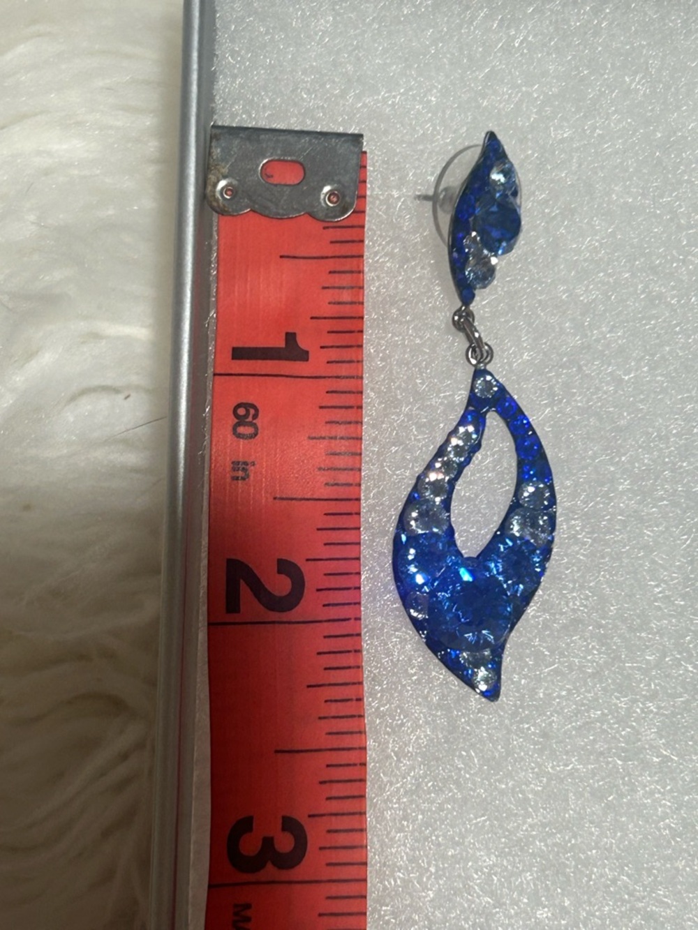 Blue Stefani Somers Pageant/formal Crystal Imani Mini Custom blue Earrings